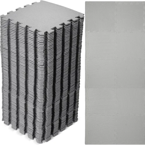 Miniatura 9 de Nuanchu 60 PCS Tapete de Rompecabezas de Espuma para Niños a Granel - Tapete de Juego de Espuma de Color Sólido con Bordes Entrelazados Alfombra