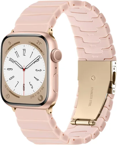 Miniatura 21 de Lerobo - Banda de resina compatible con Apple Watch Series 11/10/9/8/7 de 38mm 40mm 41mm 42mm 44mm 45mm 46mm 49mm, correa ligera de moda para iWatch
