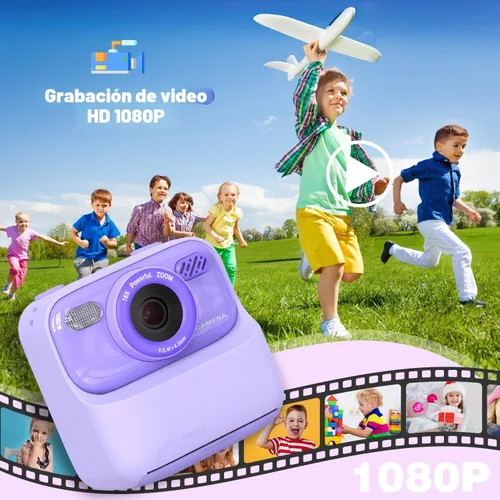 Miniatura 4 de masterbee Cámara para niños con impresión instantánea, regalos de cumpleaños para niñas y niños, juguetes de cámara digital para niños, video HD