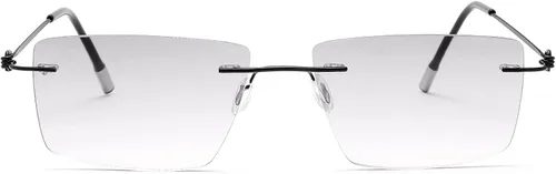 Miniatura 8 de YIMI Lentes de sol multifocales progresivos sin montura para hombres y mujeres, lentes de sol trifocales con bloqueo de luz azul Negro
