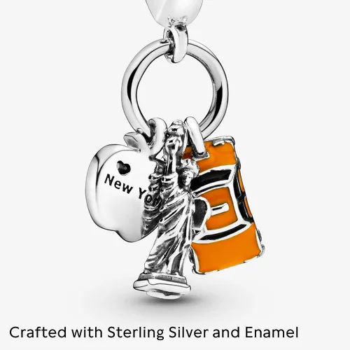 Miniatura 4 de PANDORA Dije de plata esterlina con símbolos de la ciudad de Nueva York
