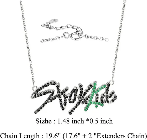 Miniatura 2 de YANENG KPOP - Collar para niños con colgante de cristal chapado en oro blanco, joyería para fanáticos de la permanencia, regalos para mujeres, niñas