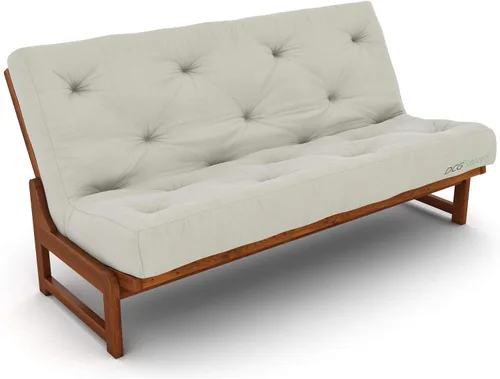 Miniatura 3 de Nirvana Futons Colchón de futón completo de felpa y cómodo de 8 pulgadas, sarga marfil, fabricado en Estados Unidos