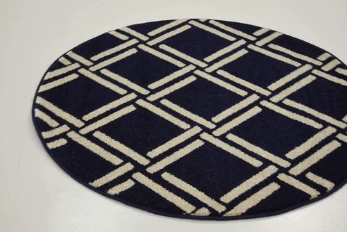 Miniatura 91 de Unique Loom Trellis Collection - Alfombra geométrica moderna azul marino (9 pies x 12 pies)