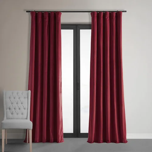 Miniatura 25 de HPD Half Price Drapes Cortinas Opacas Térmicas de Terciopelo Signature para Sala de Estar de 63 Pulgadas de Largo (1 Panel) con Bolsillo para Barra