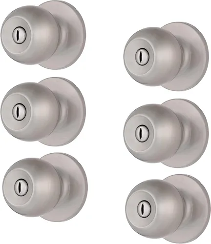 Miniatura 11 de BRINKS Pomos de puerta interiores, pomos de puerta de bola de transición sin bloqueo, negro mate para decoración tradicional y de transición