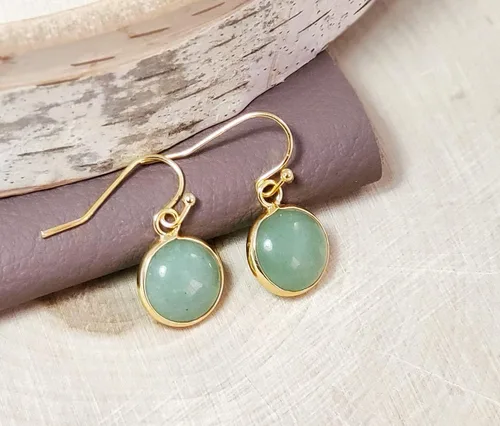 Miniatura 8 de 14K Gold Earrings for Women Handmade Green Jade Jewelry Green Stone Earrings for Women Dangle Birthstone Earrings Gift for Anniversary Graduation