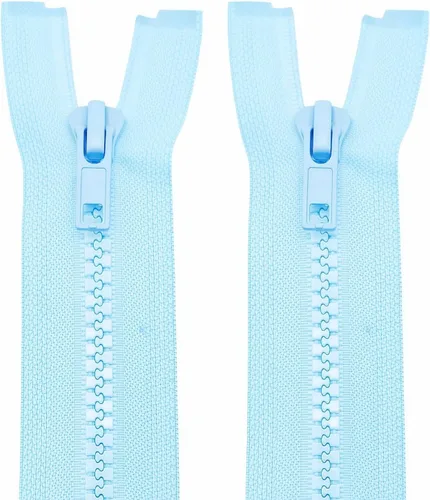 Miniatura 10 de MebuZip 2 cremalleras separadoras #5 de 9 pulgadas de plástico moldeado de resina, cremalleras a granel para coser abrigos, chaquetas y ropa (negro)