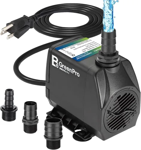 Miniatura 8 de Bomba de agua sumergible de 550 GPH (2000 L/H 30 W), bomba de fuente ajustable ultra silenciosa con 4 boquillas de elevación de 7.2 pies de alto