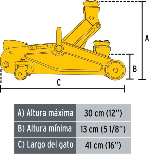 Miniatura 3 de Truper GAPA-2P Gato de piso de 1,5 toneladas, Pretul