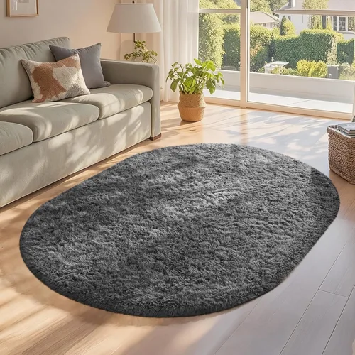 Miniatura 146 de Ophanie Alfombra Verde de Césped, Alfombras de Área para Dormitorio, Alfombra Shag Esponjosa de 4x6 pies, Suave Peluda Afelpada Linda para Niños 7