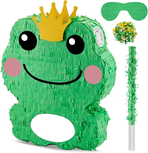 Miniatura 12 de Lewtemi Decoraciones de Fiesta de Piñata con Palo, Venda para los Ojos y Confeti para Decoraciones de Fiesta, Centro de Mesa, Accesorio para Fotos