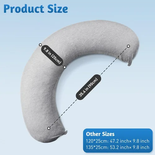 Miniatura 2 de SweetSlubr Almohada corporal, almohadas de embarazo para dormir, almohada de maternidad en forma de C para mujeres embarazadas con firmeza