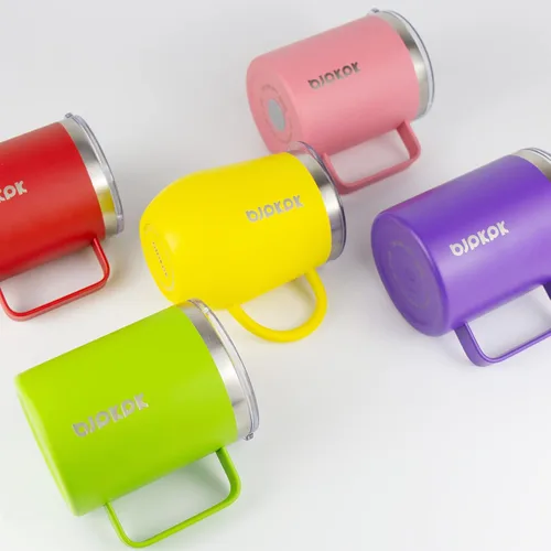 Miniatura 5 de BJPKPK 2 tazas de café aisladas, vaso aislado de 14 onzas con tapa, tazas de café de acero inoxidable con tapa a prueba de salpicaduras, color negro