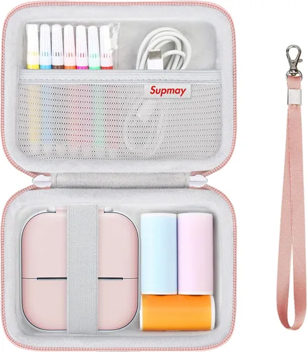 Miniatura 11 de Funda de impresora adhesiva compatible con Memoking T02/para iDPRT/para Phomemo/para Anycash/para Ponek/para Cabaro Mini Impresora Pegatina, Mini