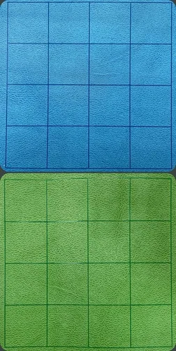 Chessex Alfombra de juego – Mat: 1" Sq 2 Caras Azul/Verde Megamat (Alfombrilla de dos colores) – Suave y resistente – Compatible con juegos de rol
