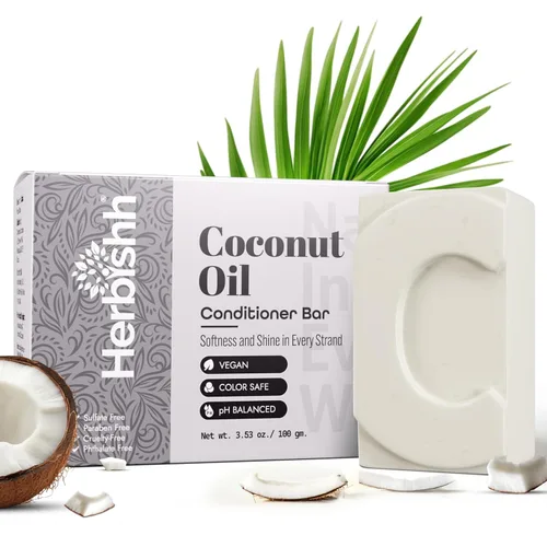 Herbishh Barra acondicionadora, hidratante y fortalecedora, sólida para cabello seco, dañado y adelgazante, todo tipo de cabello, sin parabenos y