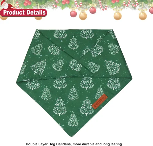 Miniatura 5 de ADOGGYGO Bandana de Navidad para perros, bufanda para mascotas, babero, pañuelo, tela premium duradera, varios tamaños disponibles, disfraces