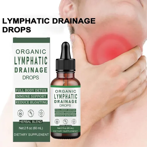 Miniatura 2 de Gotas de drenaje linfático, gotas líquidas de apoyo linfático, con ingredientes herbarios, reducen la hinchazón, desintoxicación y limpieza de todo