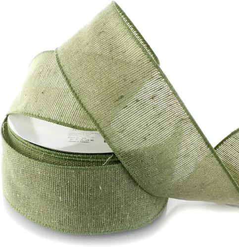 Miniatura 6 de Ribbon Traditions 815 - Cinta de arpillera con cable de 2.5 pulgadas, color crema, 10 yardas