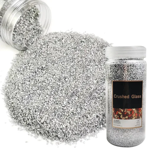 Miniatura 11 de HappyFiller 1.3 LB de arena de vidrio triturado verde oscuro, piezas de vidrio roto, piedras de terrario trituradas para arte de resina