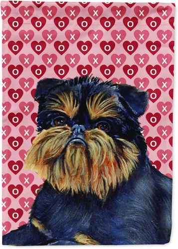 Miniatura 209 de Caroline's Treasures SS4484GF Bandera de jardín con diseño de bulldog inglés y corazones para el Día de San Valentín, bandera decorativa para patio