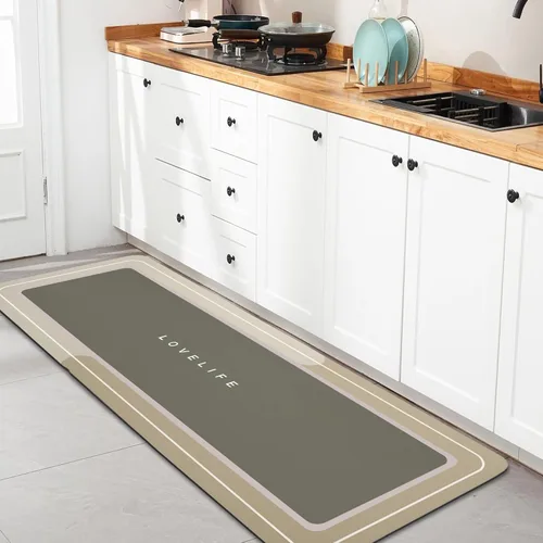 Miniatura 12 de Tapete de baño de goma de secado rápido, absorbente, antideslizante, delgado, de secado instantáneo, tapete mágico de baño para el piso del baño