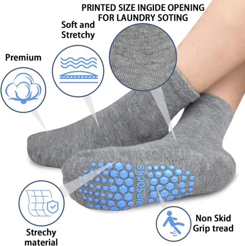 Miniatura 3 de Tphon Calcetines para niños pequeños con pinzas para niños y niñas, calcetines antideslizantes para niños, 15 pares de calcetines de media