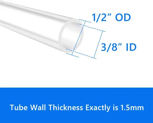 Miniatura 10 de Quickun - Tubo de silicona pura, 3/4" de diámetro interno x 1" de diámetro externo; tubo de grado alimentario para alta temperatura, manguera