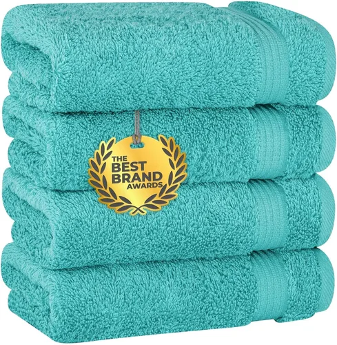 Miniatura 12 de Cotton Paradise - Juego de 4 toallas de mano para baño, 100% algodón turco, toallas suaves y absorbentes para la cara, toallas de mano color gris