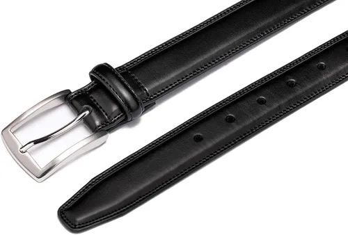 Miniatura 5 de Cinturón de cuero genuino de calidad superior para hombre - Diseño clásico casual y para el trabajo