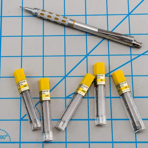Miniatura 5 de Pentel Hi-Polymer Super Minas de repuesto, Gris