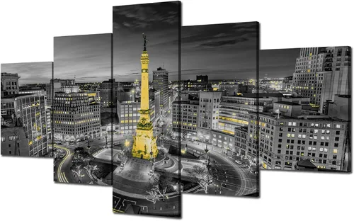 Miniatura 28 de Cawpom Louisiana Arte de Pared en Lienzo, 60x32 pulgadas, Impresión en Lienzo, Cuadros de Nueva Orleans Decoración de Pared, Puente Crescent City