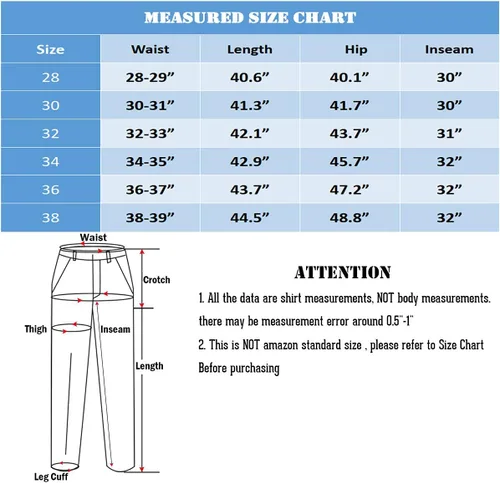 Miniatura 7 de CARWORNIC Pantalones de senderismo ligeros para hombre, de secado rápido, impermeables, con bolsillos con cremallera