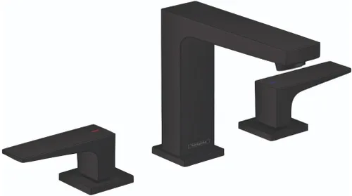 Miniatura 7 de hansgrohe Metropol 32516141 - Grifo moderno para lavabo de baño de bajo flujo con 2 asas, 3 agujeros, 5 pulgadas de alto, en bronce cepillado
