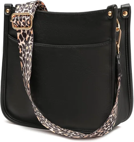 Miniatura 6 de KOGTLA Women's Crossbody Shoulder Bag with Leopard Guitar Strap,Vegan Faux Leather Purse Handbag Bucket Tote Bag