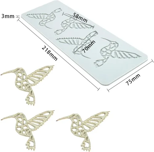 Miniatura 4 de Molde de silicona de hojas huecas de animales, caramelo de chocolate 3D hueco de abeja/pájaro/caracol/vaca, decoración de pastel de azúcar, parte