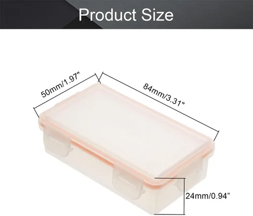Miniatura 2 de Auniwaig Caja de almacenamiento de batería, 2 fundas de batería 18650, caja de almacenamiento organizadora de baterías, soporte de almacenamiento