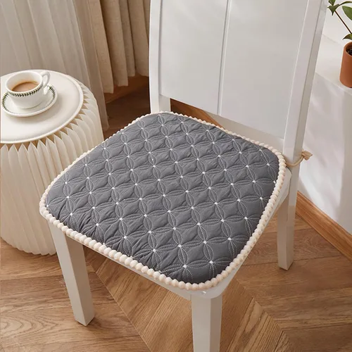 Miniatura 13 de Cojín para silla con lazos para sillas de comedor, almohadillas de espuma viscoelástica texturizadas suaves y cómodas para sillas de cocina con Azul