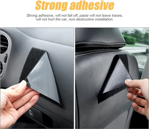 Miniatura 5 de Moly Magnolia Organizador de bolsillo lateral para asiento de automóvil, bolsa de almacenamiento de piel sintética con bandera estadounidense