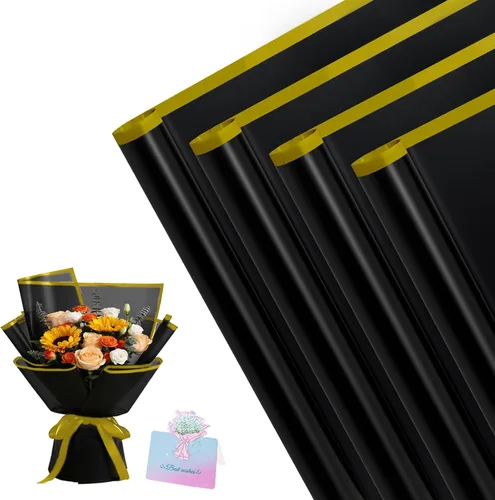 REAXYZNN 20 hojas de papel de regalo de buquet, papel de regalo floral impermeable, papel de embalaje para suministros de floristería, papel de
