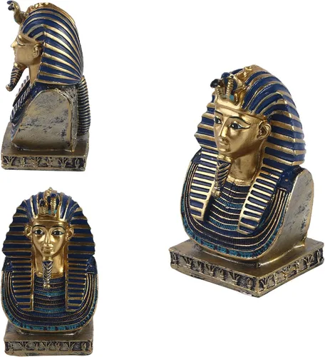 Miniatura 4 de Faraón del Antiguo Egipto para acuario, decoración de pecera, decoración (juego de 3) Esfinge, momia, sacerdote, cráneo, escultura, reptil, tortuga