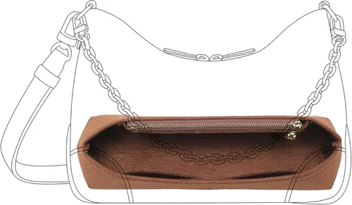 Doxo Organizador de bolso para bolsas LV Boulogne, inserto de bolsa de mano con cremalleras, múltiples bolsillos divisores moldeadores de bolsos
