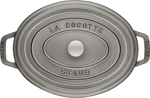 Miniatura 3 de STAUB Tostador de hierro fundido/cocotte, ovalado 6.7 in, 1 L, gris grafito