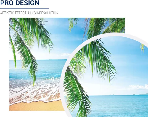 Miniatura 2 de Allenjoy Telón de fondo tropical de verano de 10 x 8 pies, diseño de hojas de palma de playa, fondo de fotografía para boda, feliz cumpleaños, baby