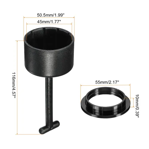 Miniatura 2 de MECCANIXITY Herramienta de extracción de anillo de enchufe E26/E27, estilo de 12 dientes, con anillos de enchufe para base media, accesorios