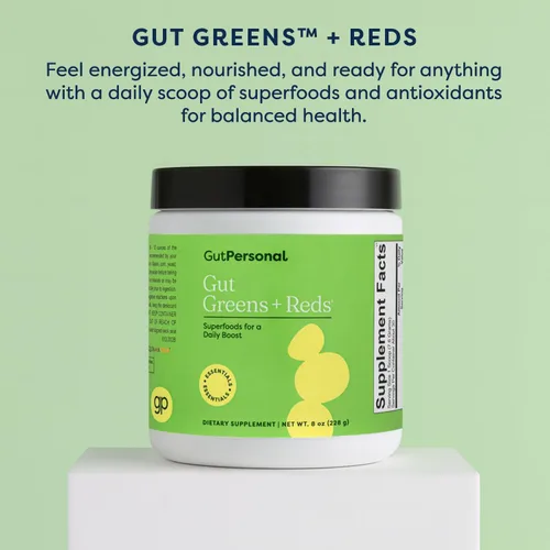 Miniatura 6 de GutPersonal Gut Greens + Reds nutren tu intestino, aumentan las bacterias buenas y mejoran el bienestar para una salud óptima del estómago, 30