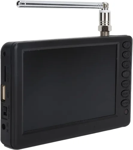 Miniatura 9 de Televisor digital portátil ATSC HD TFT LED - Mini TV de 5 pulgadas con control remoto, 1080P, batería recargable, soporte para tarjeta USB y TF, 5