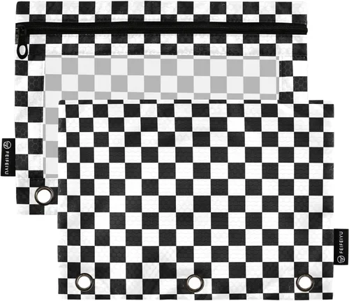 Miniatura 111 de Estuche para lápices de fútbol de fútbol en campo para carpeta de 3 anillas, paquete de 2 bolsas impermeables para lápices, estuche transparente