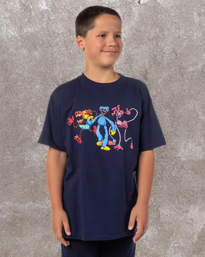 Miniatura 5 de Mad Engine Poppy Playtime CH2 Bad Guys Huggy Mommy Long Legs Boxy Boo - Camiseta gráfica de personajes para niño
